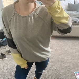 Oversized easel color block sweater